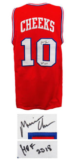 Maurice Cheeks Signed Red Throwback Custom Basketball Jersey w/HOF'18