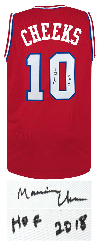 Maurice Cheeks Signed Red Throwback Custom Basketball Jersey w/HOF 2018