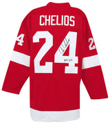Chris Chelios Signed Red Custom Jersey w/HOF 2013