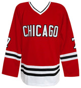 Chris Chelios Signed Red Long Sleeve Custom Hockey Jersey w/HOF 2013