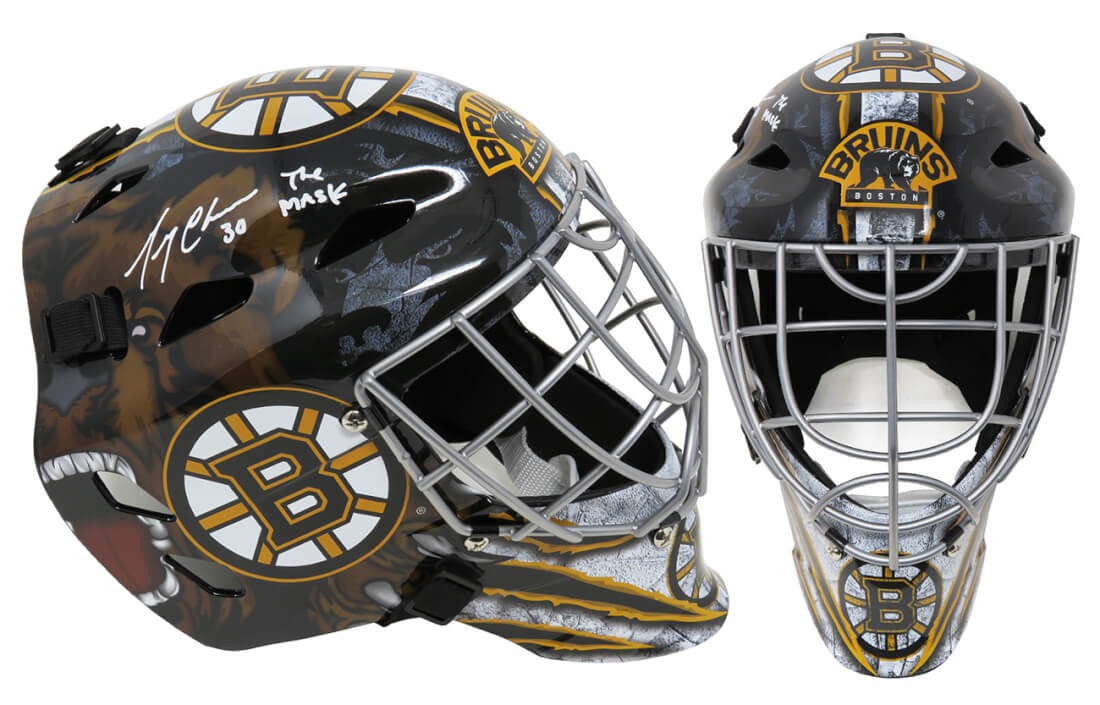 Gerry Cheevers Signed Boston Bruins Replica Goalie Mask w/The Mask