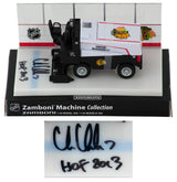 Chris Chelios Signed Chicago Blackhawks NHL Mini Zamboni w/HOF 2013