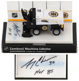 Gerry Cheevers Signed Boston Bruins NHL Mini Zamboni w/HOF'85