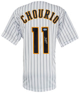 Jackson Chourio Signed White Custom Baseball Jersey - (Beckett COA)