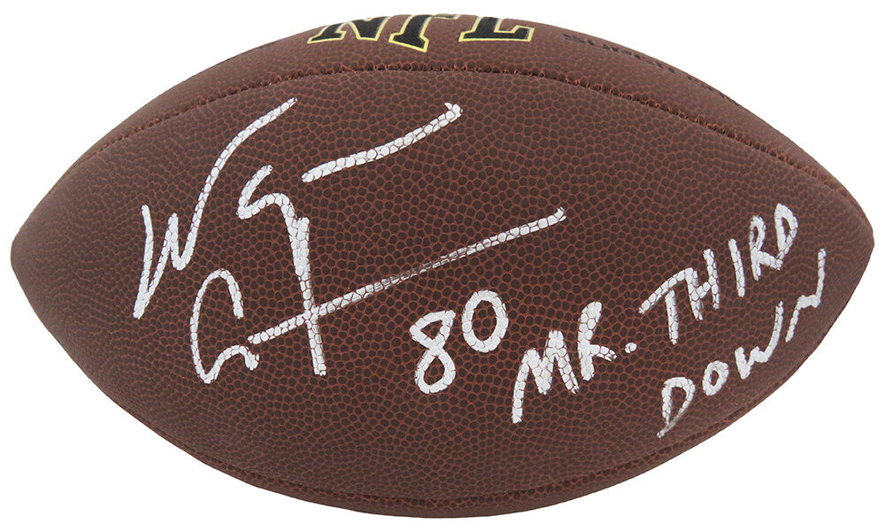 Wayne Chrebet Signed Wilson Super Grip Full Size NFL Football w/Mr. Third Down
