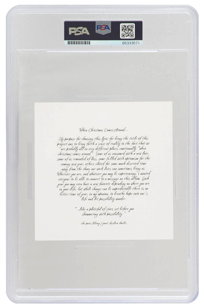 Kelly Clarkson Signed 'When Christmas Comes Around' 5x5 CD Insert - (PSA/DNA Encapsulated)