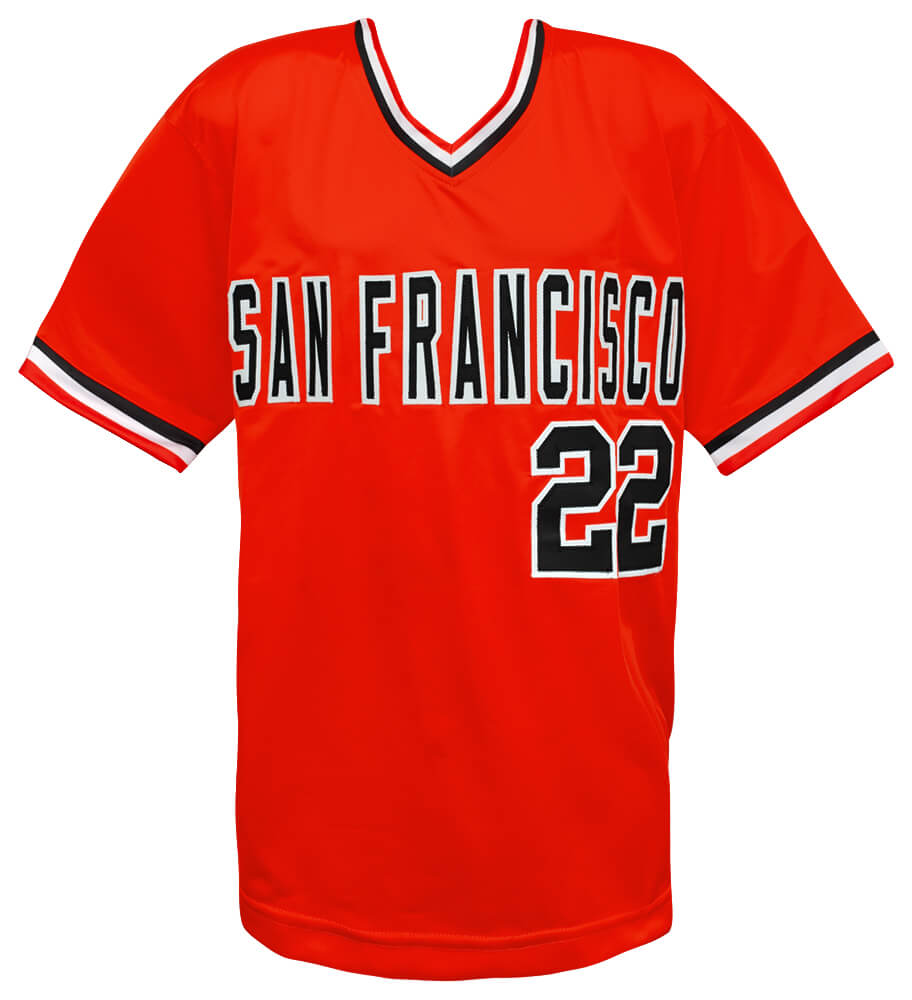 Jack Clark Signed Orange Throwback Custom Baseball Jersey w/Ripper