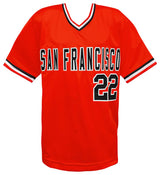 Jack Clark Signed Orange Throwback Custom Baseball Jersey w/Ripper