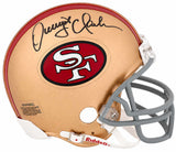 Dwight Clark Signed San Francisco 49ers Throwback Riddell (VSR4) Mini Helmet