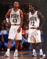 Mateen Cleaves & Morris Peterson Dual Signed Michigan State Spartans 16x20 Photo