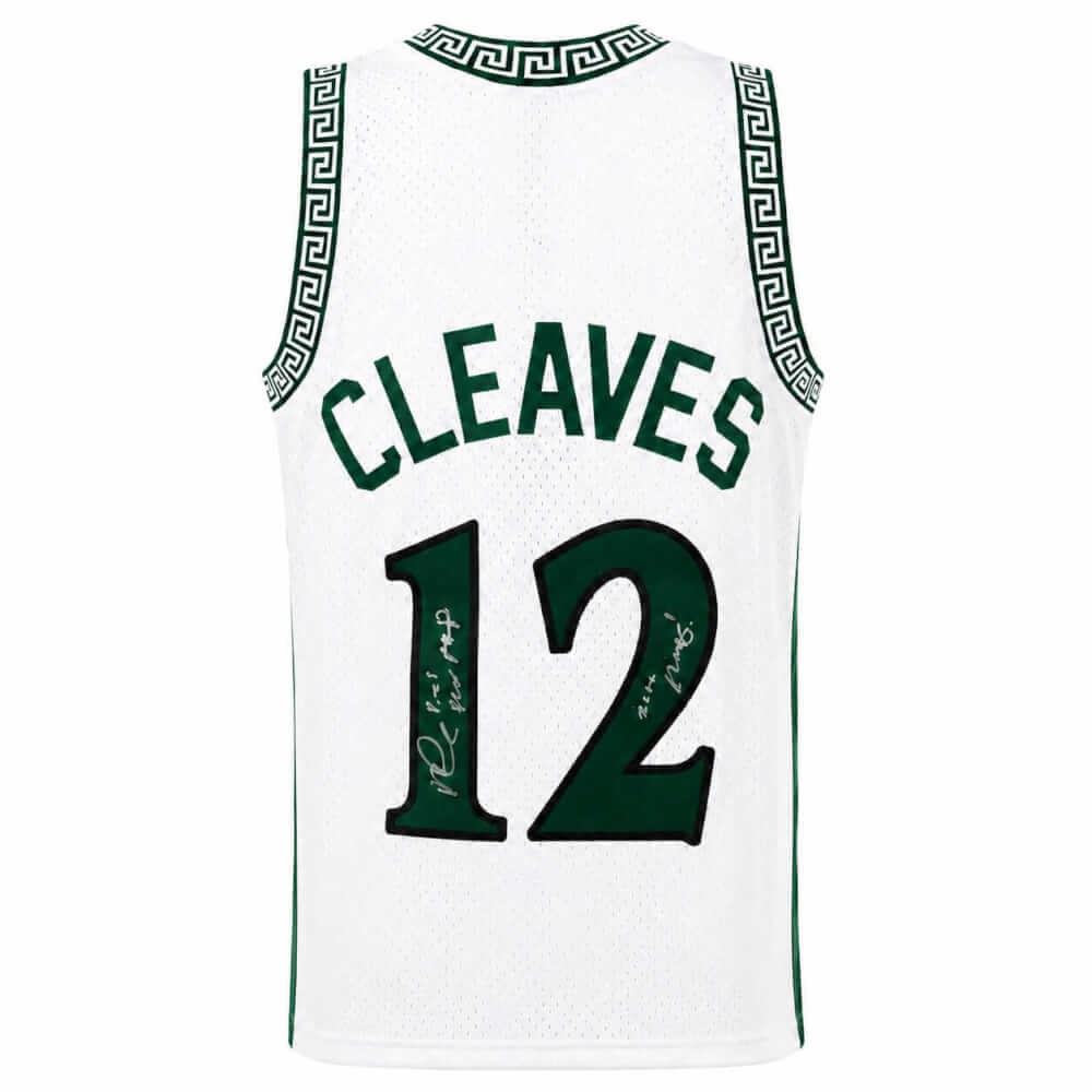 Mateen Cleaves Signed Michigan State 1999 M&N T/B White Swingman Basketball Jersey w/2000 MOP