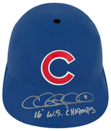 Chris Coghlan Signed Chicago Cubs Souvenir Replica Batting Helmet w/16 WS Champs