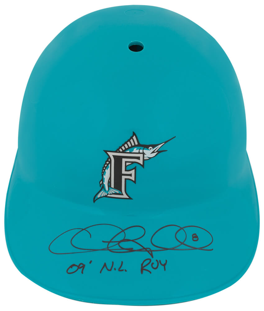 Chris Coghlan Signed Florida Marlins Souvenir Replica Batting Helmet w/09 NL ROY