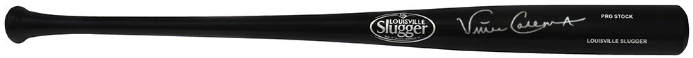 Vince Coleman Signed Louisville Slugger Pro Stock Black Baseball Bat