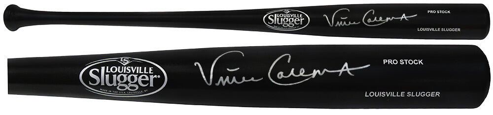 Vince Coleman Signed Louisville Slugger Pro Stock Black Baseball Bat