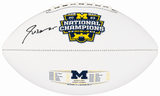 Junior Colson Signed Michigan Wolverines 2003 National Championship Logo White Football