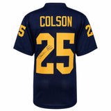 Junior Colson Signed Navy Custom College Football Jersey w/2023 Nat Champs