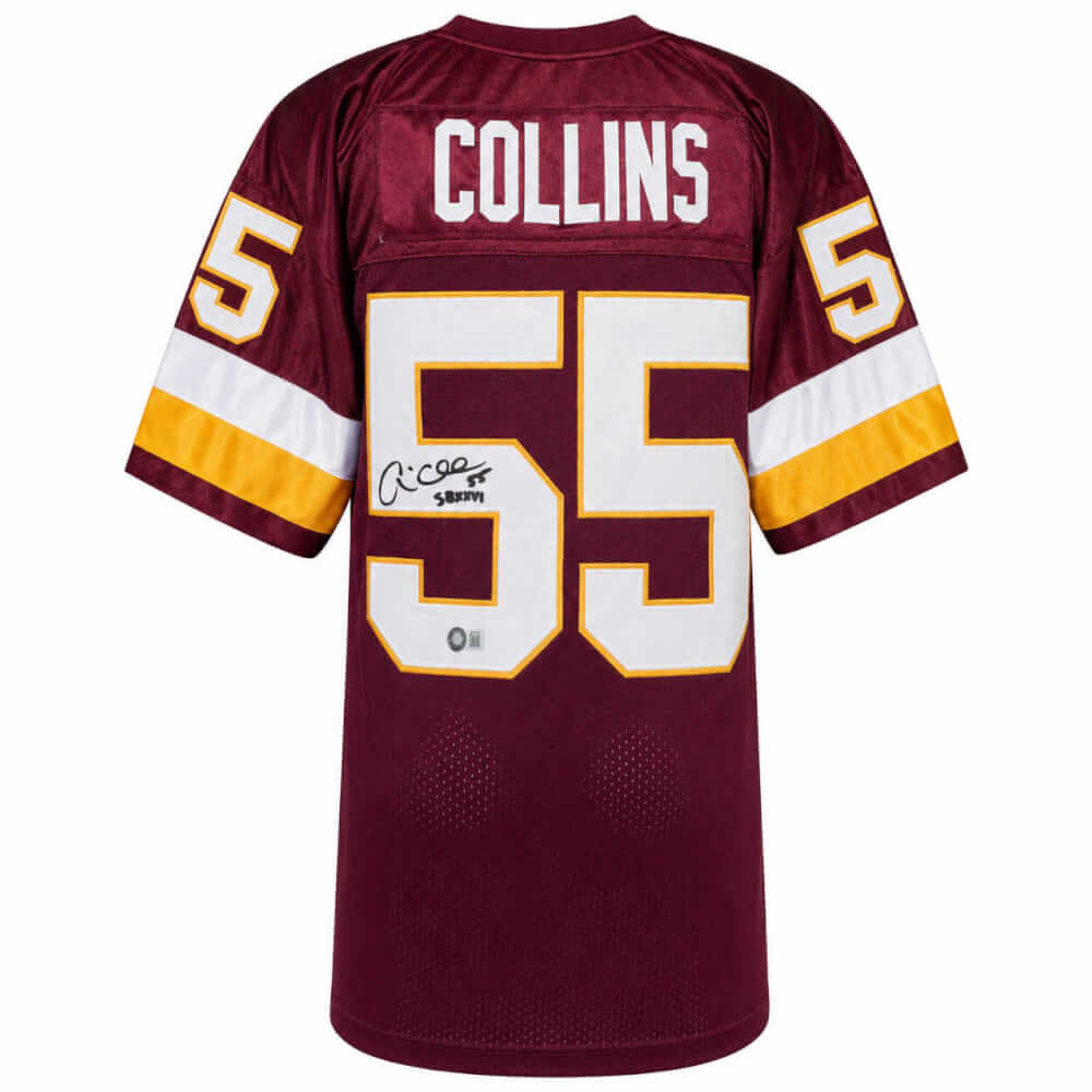 Andre Collins Signed Maroon Throwback Custom Football Jersey w/SB XXVI