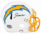 Junior Colson Signed Los Angeles Chargers Riddell Speed Mini Helmet