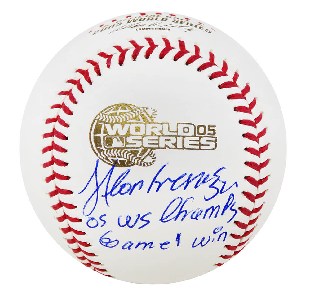 Jose Contreras Signed Rawlings Official 2005 World Series Baseball w/05 WS Champs, Game 1 Win