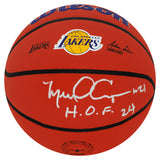 Michael Cooper Signed Los Angeles Lakers Logo Wilson NBA Basketball w/HOF'24