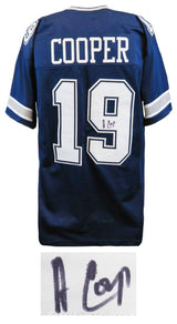 Amari Cooper Signed Navy Custom Football Jersey - (JSA COA)