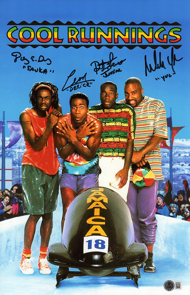 Cool Runnings Cast Signed 11x17 Movie Poster w/Character Names (4 Signatures) - (Beckett)