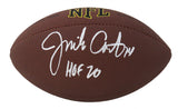 Jim Covert Signed Wilson Super Grip Full Size NFL Football w/HOF'20