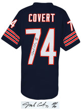 Jim Covert Signed Navy Throwback Custom Football Jersey w/HOF'20