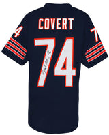 Jim Covert Signed Navy Throwback Custom Football Jersey w/HOF'20