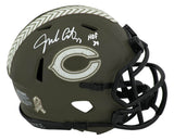 Jim Covert Signed Chicago Bears Salute to Service Riddell Speed Mini Helmet w/HOF'20