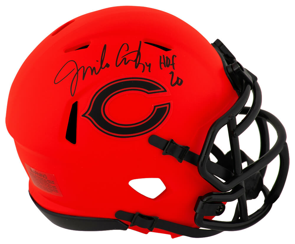 Jim Covert Signed Chicago Bears RAVE Riddell Speed Mini Helmet w/HOF'20