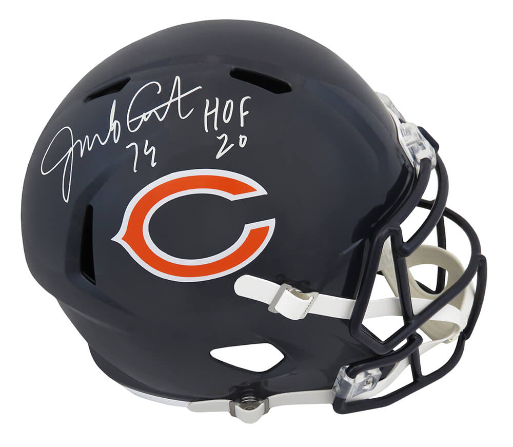 Jim Covert Signed Chicago Bears Riddell Full Size Speed Replica Helmet w/HOF'20