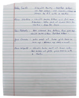 Tigers Al Kaline Authentic Signed 8.5x11 1998 Scouting Notes BAS #AB14584