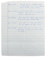 Tigers Al Kaline Authentic Signed 8.5x11 1998 Scouting Notes BAS #AB14584