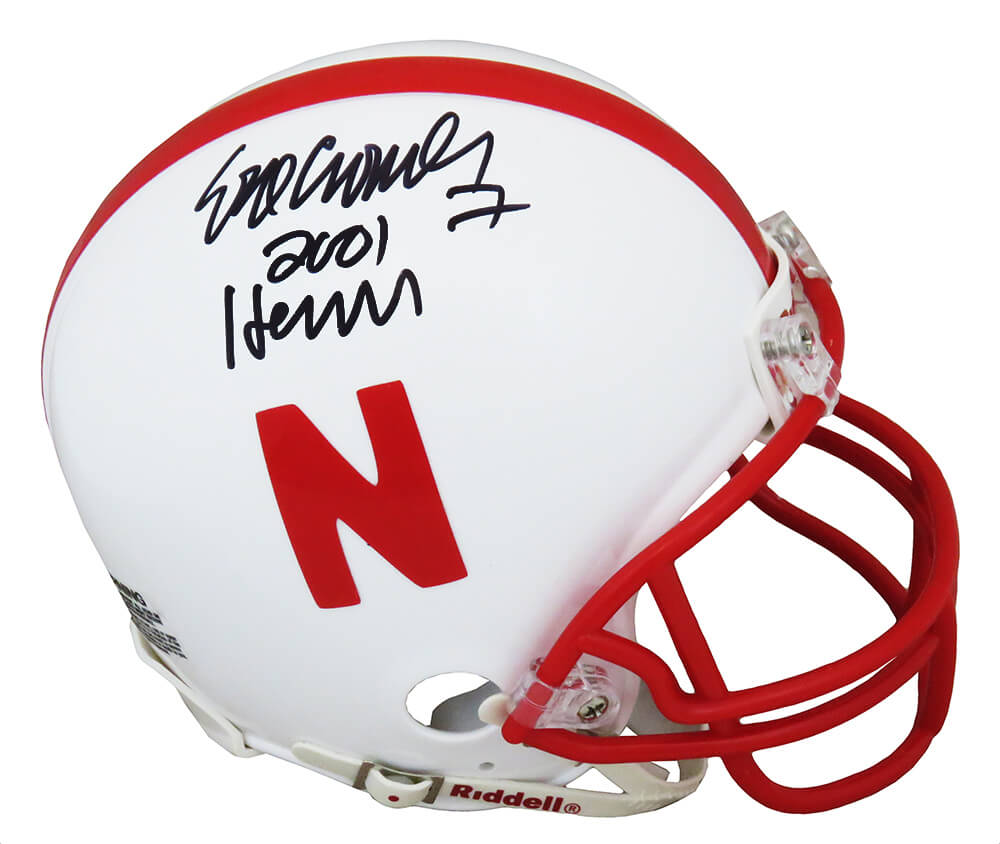 Eric Crouch Signed Nebraska Cornhuskers Riddell Mini Helmet w/2001 Heisman