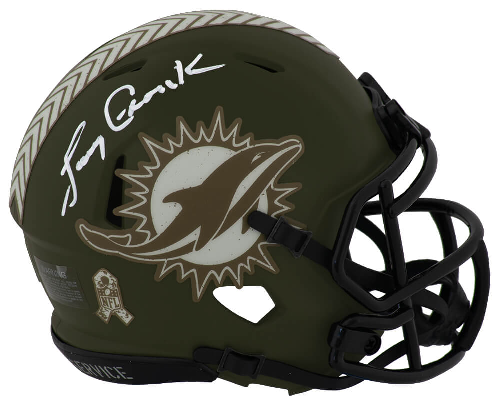 Larry Csonka Signed Miami Dolphins 2022 SALUTE Riddell Speed Mini Helmet