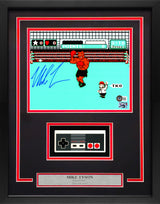 Mike Tyson Autographed Framed 8x10 Photo Nintendo Punch-Out!! With NES Controller Beckett BAS QR Stock #230181