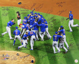 2016 Chicago Cubs Team Signed Chicago Cubs 2016 World Series Celebration 20x24 Photo w/7 Inscriptions (24 Sigs)