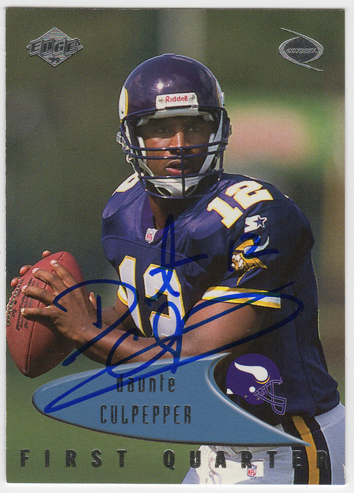 Daunte Culpepper Signed Vikings 1999 Collector's Edge Odyssey Rookie Football Card #83