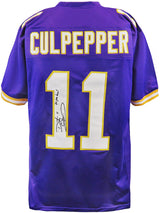 Daunte Culpepper Signed Purple Throwback Custom Football Jersey w/3x Pro Bowl