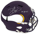 Daunte Culpepper Signed Minnesota Vikings Throwback Riddell Full Size Speed Replica Helmet w/3x Pro Bowl