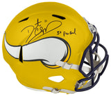 Daunte Culpepper Signed Minnesota Vikings FLASH Riddell Full Size Speed Replica Helmet w/3x Pro Bowl