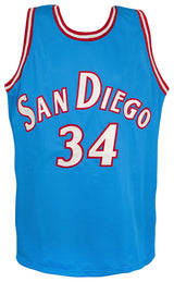 Terry Cummings Signed Blue Throwback Custom Basketball Jersey w/83 ROY