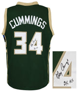 Terry Cummings Signed Green Throwback Custom Basketball Jersey w/2x AS