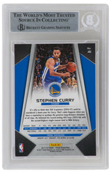 Stephen Curry Signed Golden State Warriors 2017-18 Panini Prizm Basketball Trading Card #41 - (Beckett Encapsulated)