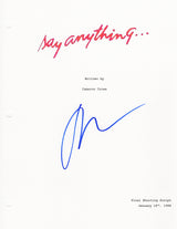 John Cusack Signed Say Anything Movie Script Cover Sheet