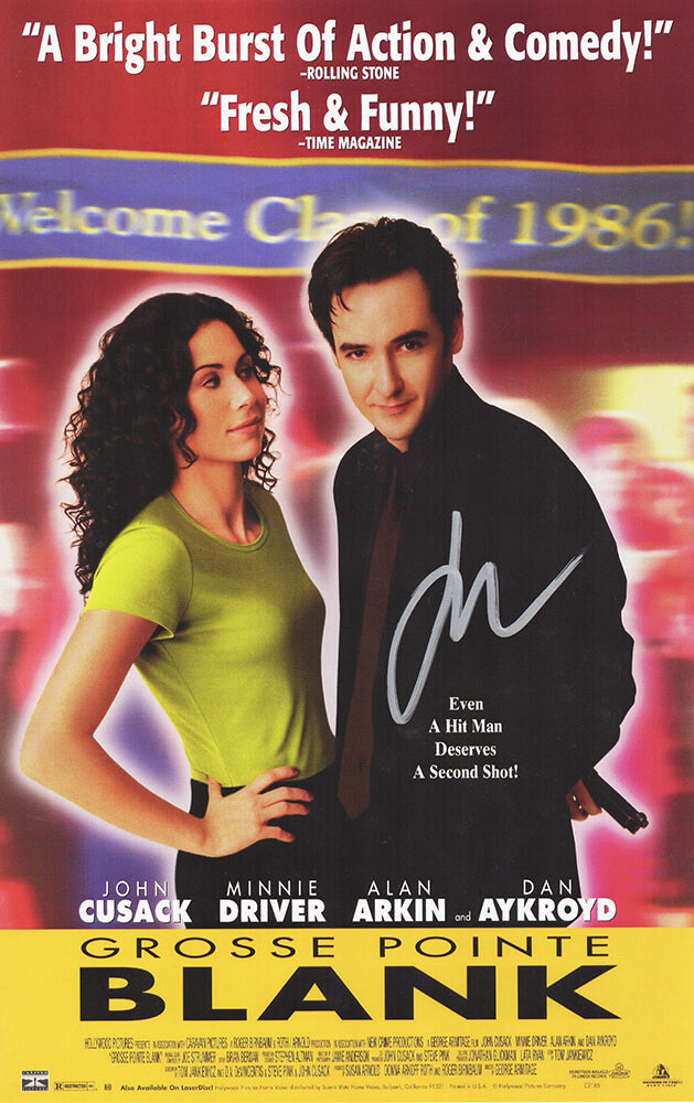 John Cusack Signed Grosse Pointe Blank 11x17 Movie Poster
