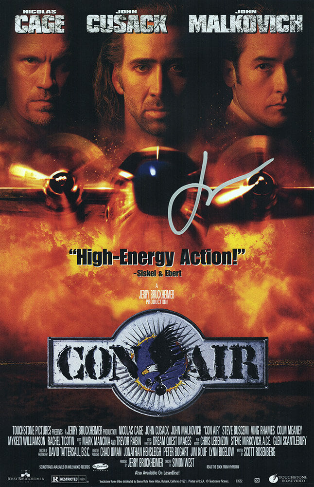 John Cusack Signed Con Air 11x17 Movie Poster