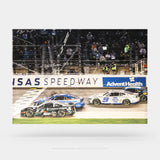 Kyle Larson Signed 2024 AdventHealth 400 .001 Win Finish 22x32 Canvas Photo (PA)
